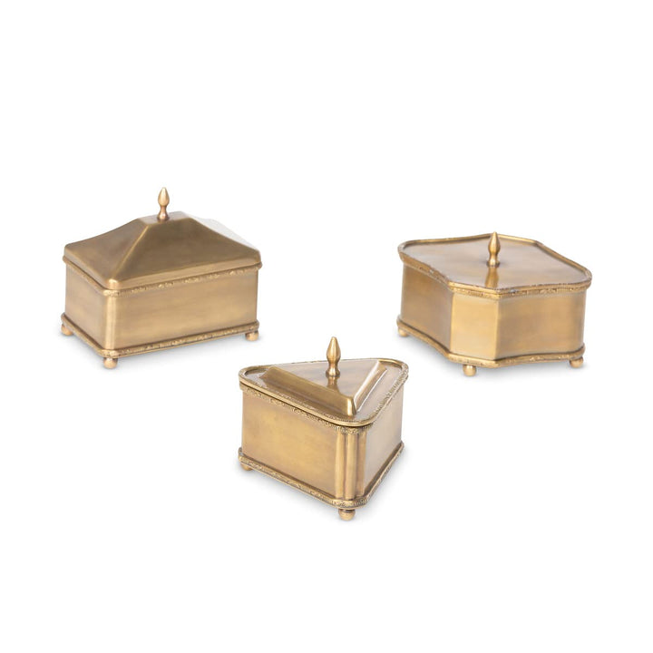 Park Hill Collection EAV16001 Brass Escritoire Boxes Set of 3