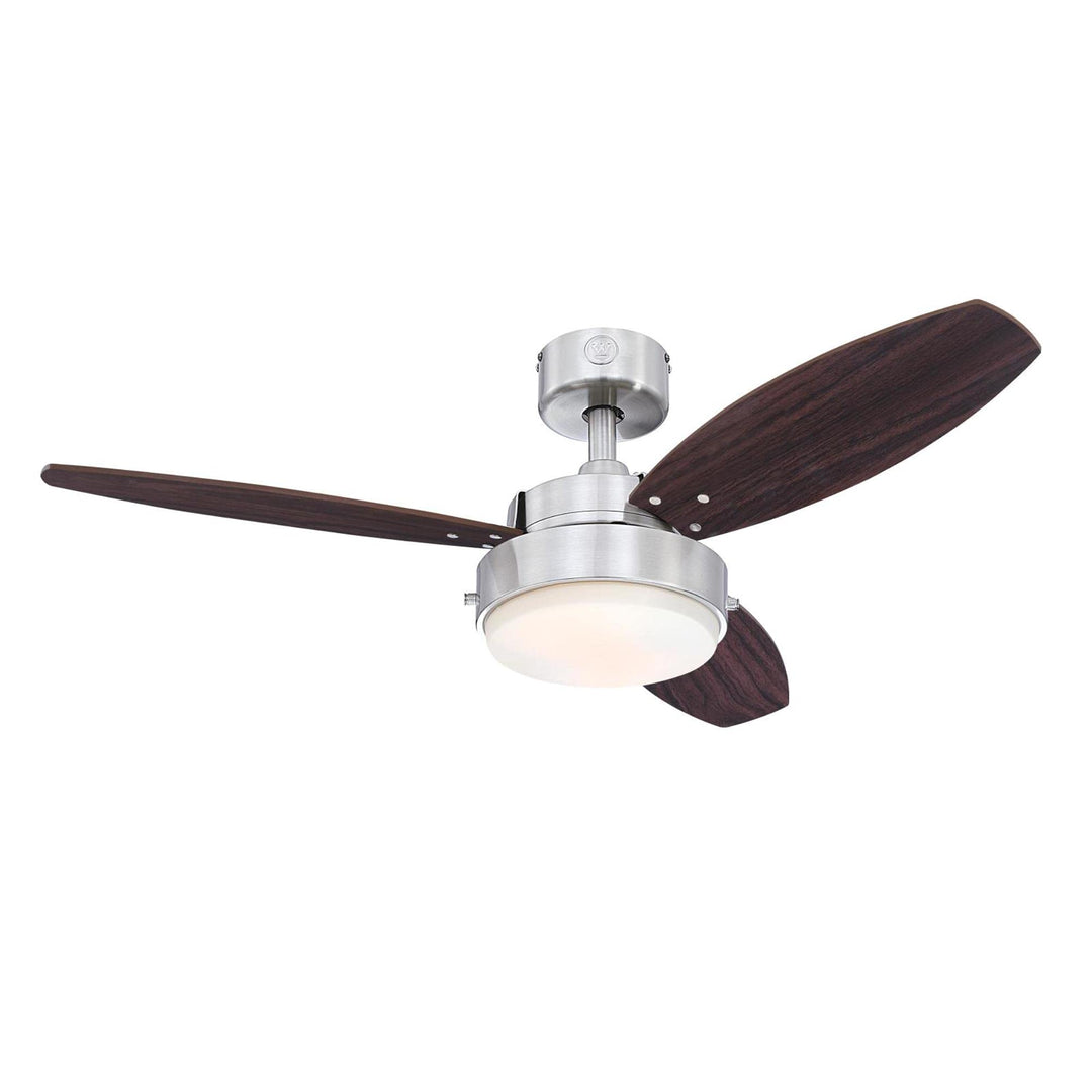 Westinghouse Alloy Ceiling Fan 42-Inch Brushed Nickel w/Weathered Oak Blades - Diamond Home USA