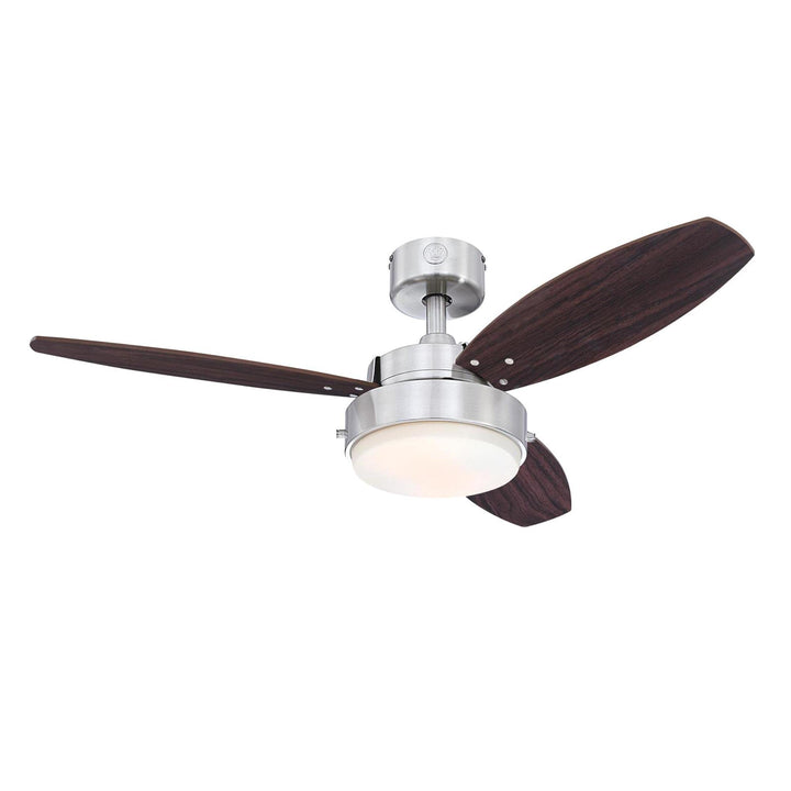 Westinghouse Alloy Ceiling Fan 42-Inch Brushed Nickel w/Weathered Oak Blades - Diamond Home USA