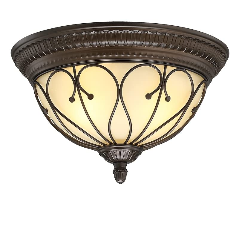 2-Light Ceiling Light 15.28"x9.29" Modern Contemporary Metal
