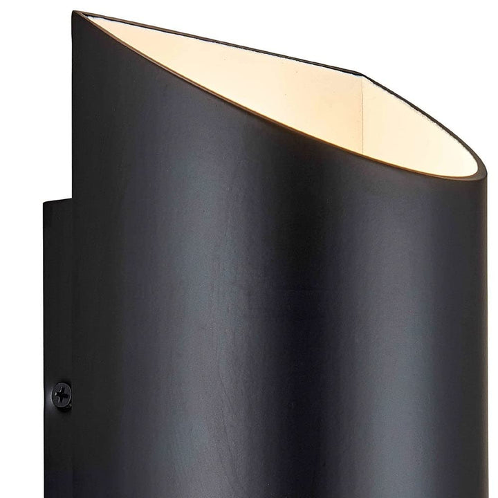 Black Led Outdoor Wall Cylinder Light Modern Contemporary Metal - Diamond Home USA