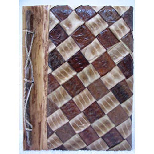 Handmade Rayon from Bamboo Leaves and Bark Diagonal Checker Photo Album