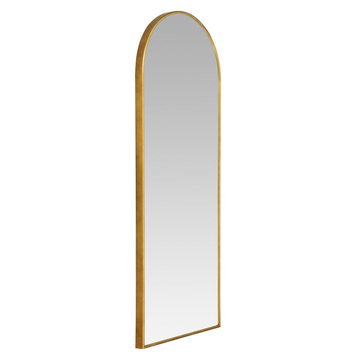 Modern Arch Floor Mirror 70" h X 28" w 2" d Gold Mid-Century Includes Hardware - Diamond Home USA