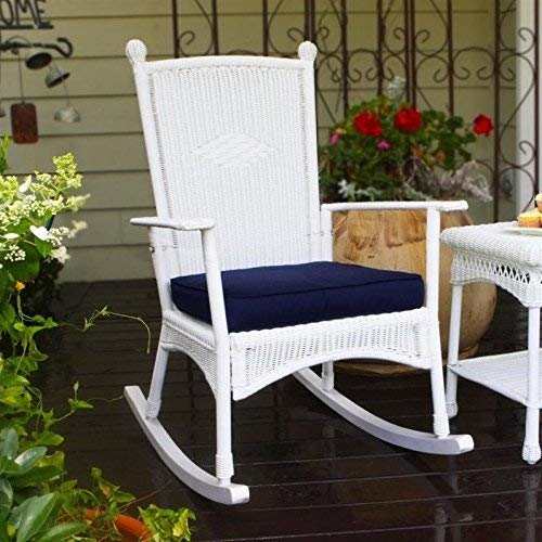 Tortuga Outdoor Portside Classic Rocking Chair White Coastal - Diamond Home USA