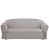 SureFit Cotton Duck Canvas Sofa Slipcovers Sofa Cover Cotton Solid One Piece Gray