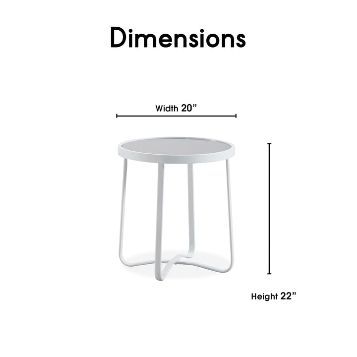 Elle Dec Modern Mirabelle Outdo Patio Modular Furniture Collection White - Diamond Home USA