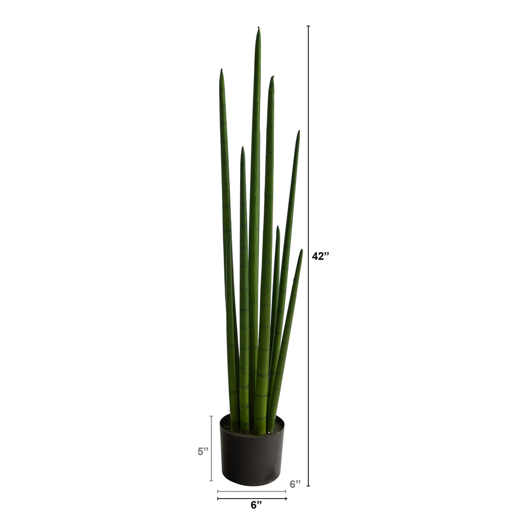 Nearly Natural 3.5ft. Sansevieria Snake Artificial Plant - Diamond Home USA