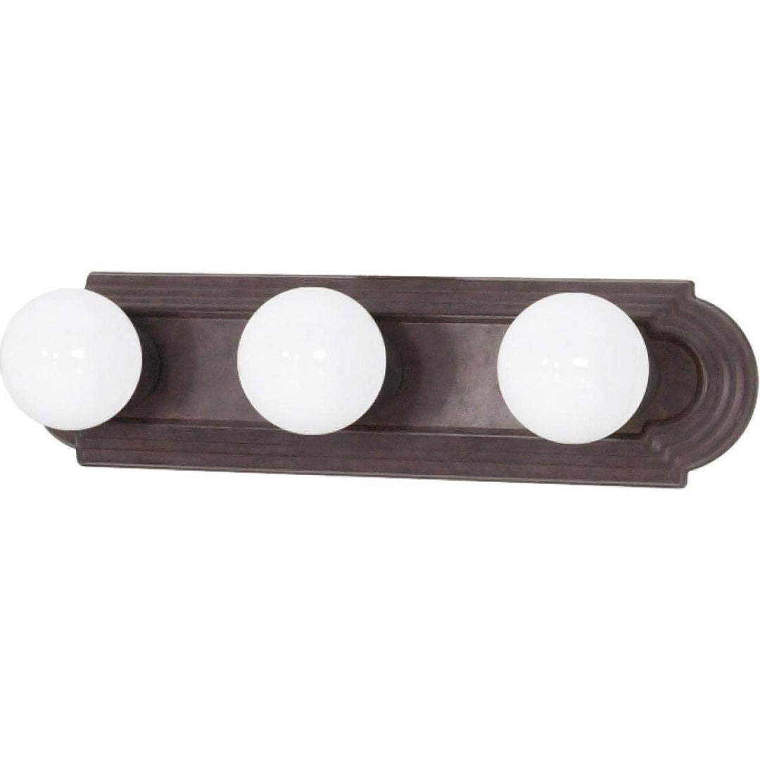 3 Light 18 in. Racetrack Vanity Brown Industrial Metal Bronze Includes Hardware
