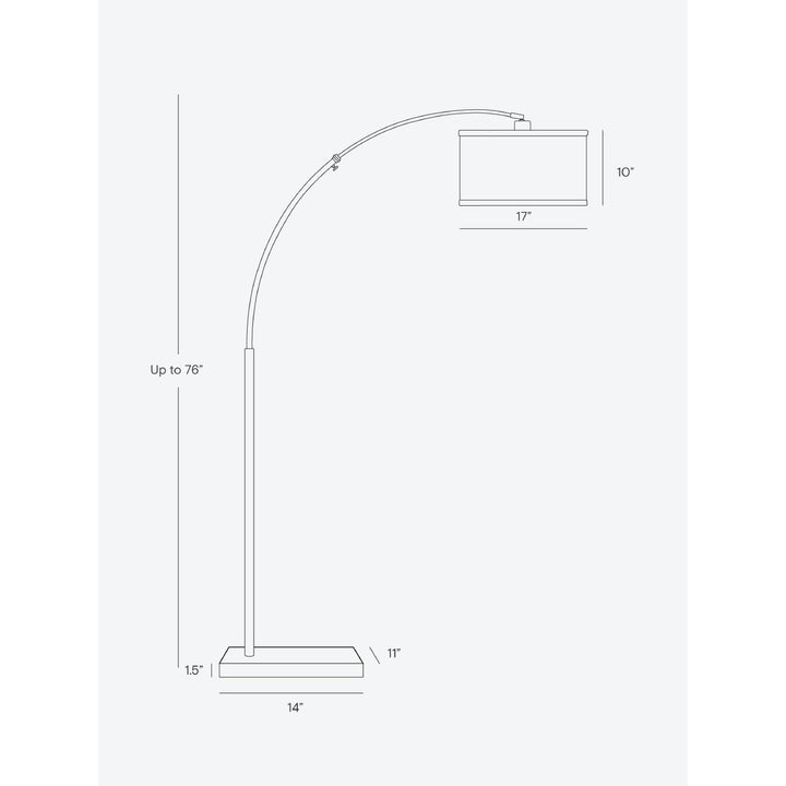 Led Floor Lamp Black Mid-Century Modern Bulbs Included Energy Efficient - Diamond Home USA