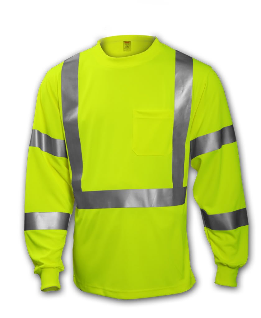 Tingley Job Sight S75522 High Visibility Class 3 Long Sleeve T-Shirt Small