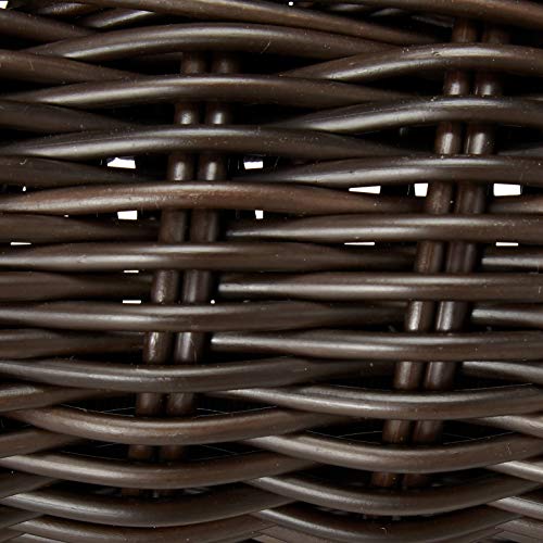 Outdoor Espresso Wicker Patio Furniture End Table - Diamond Home USA