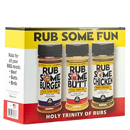 Rub Your Meat Assorted BBQ Set 24 Oz. Black