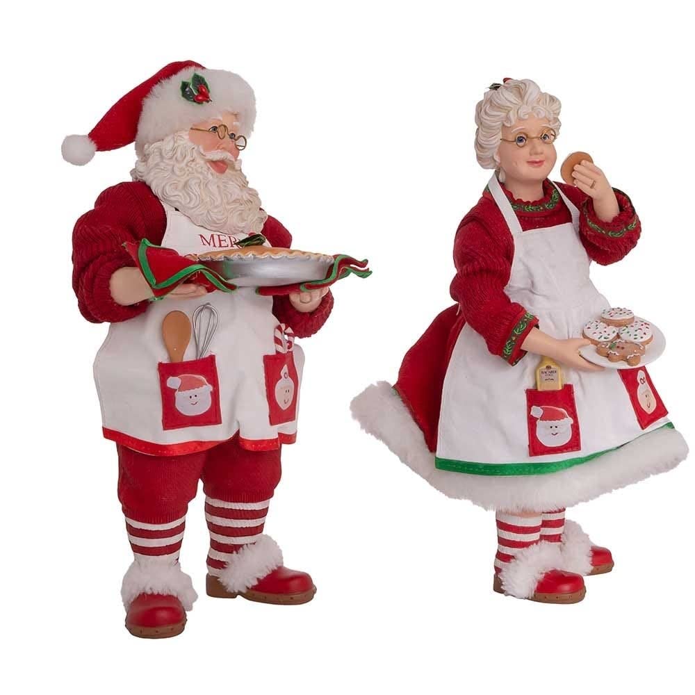 10.5-inch Mr. and Mrs. Santa 2-Piece Set Multi Color - Diamond Home USA