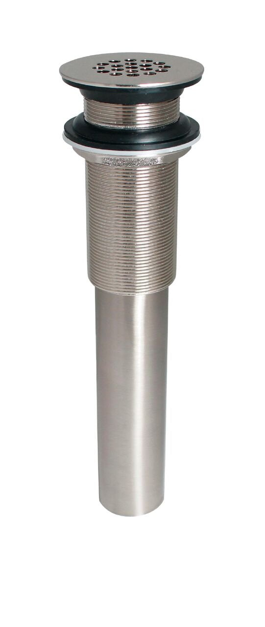 Keeney K820-74BN Universal Open Grid Bathroom Sink Drain Without Overflow - Brushed Nickel