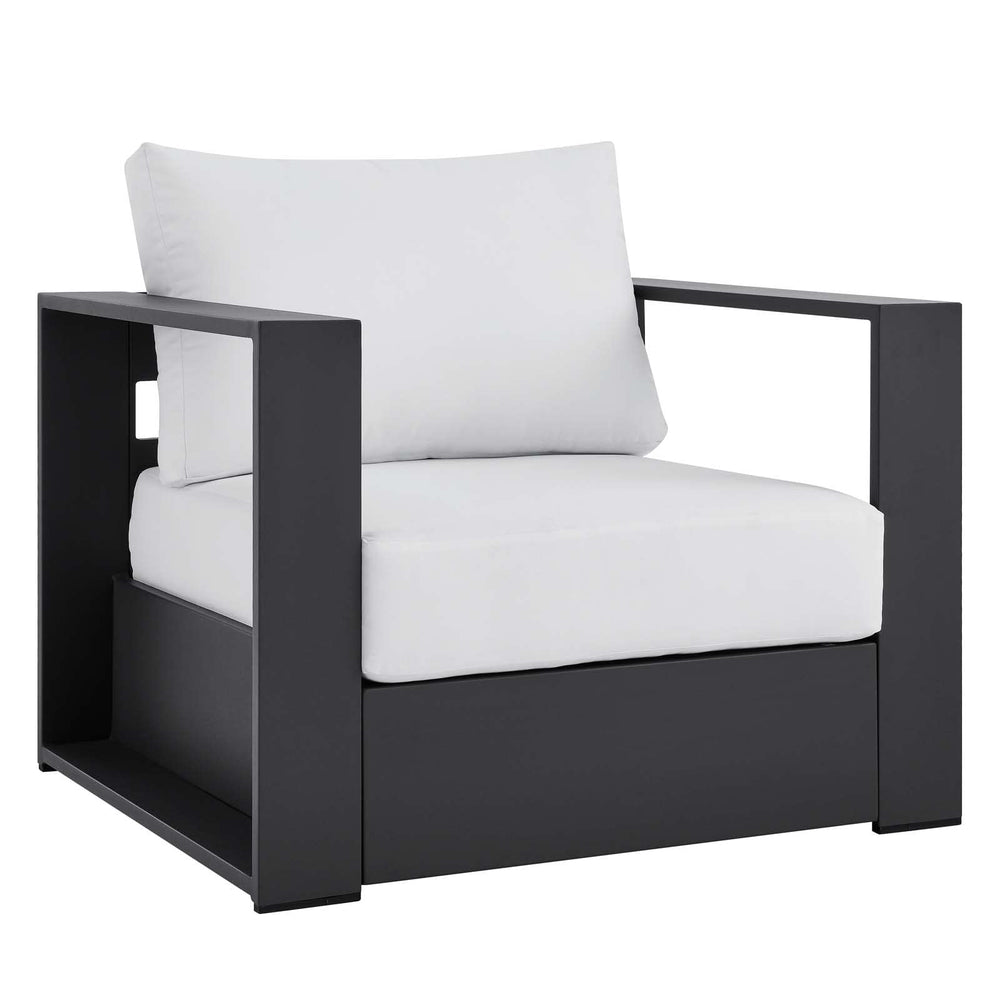 Modway Tahoe Outdoor Patio Powder-Coated Aluminum Armchair Gray White