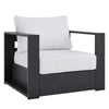 Modway Tahoe Outdoor Patio Powder-Coated Aluminum Armchair Gray White