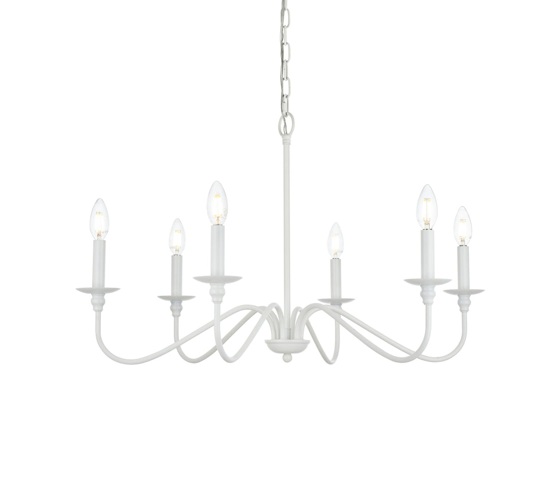 Elegant Furniture & Lighting Rohan Collection 6-Light Chandelier