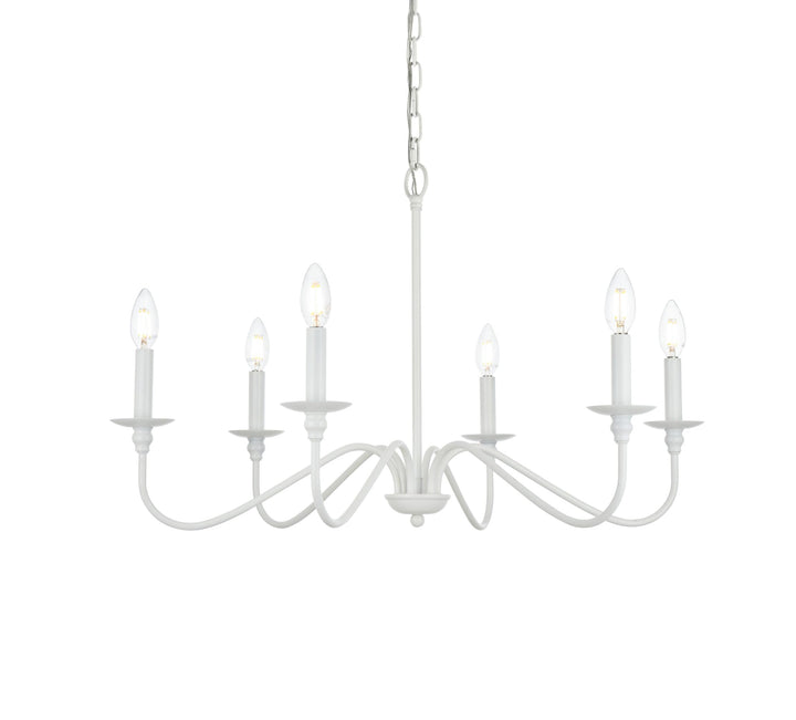 Elegant Furniture & Lighting Rohan Collection 6-Light Chandelier