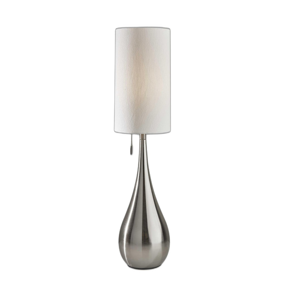 Brushed Steel Metal Teardrop Table Lamp 9 X 34.5 Silver Modern Contemporary - Diamond Home USA