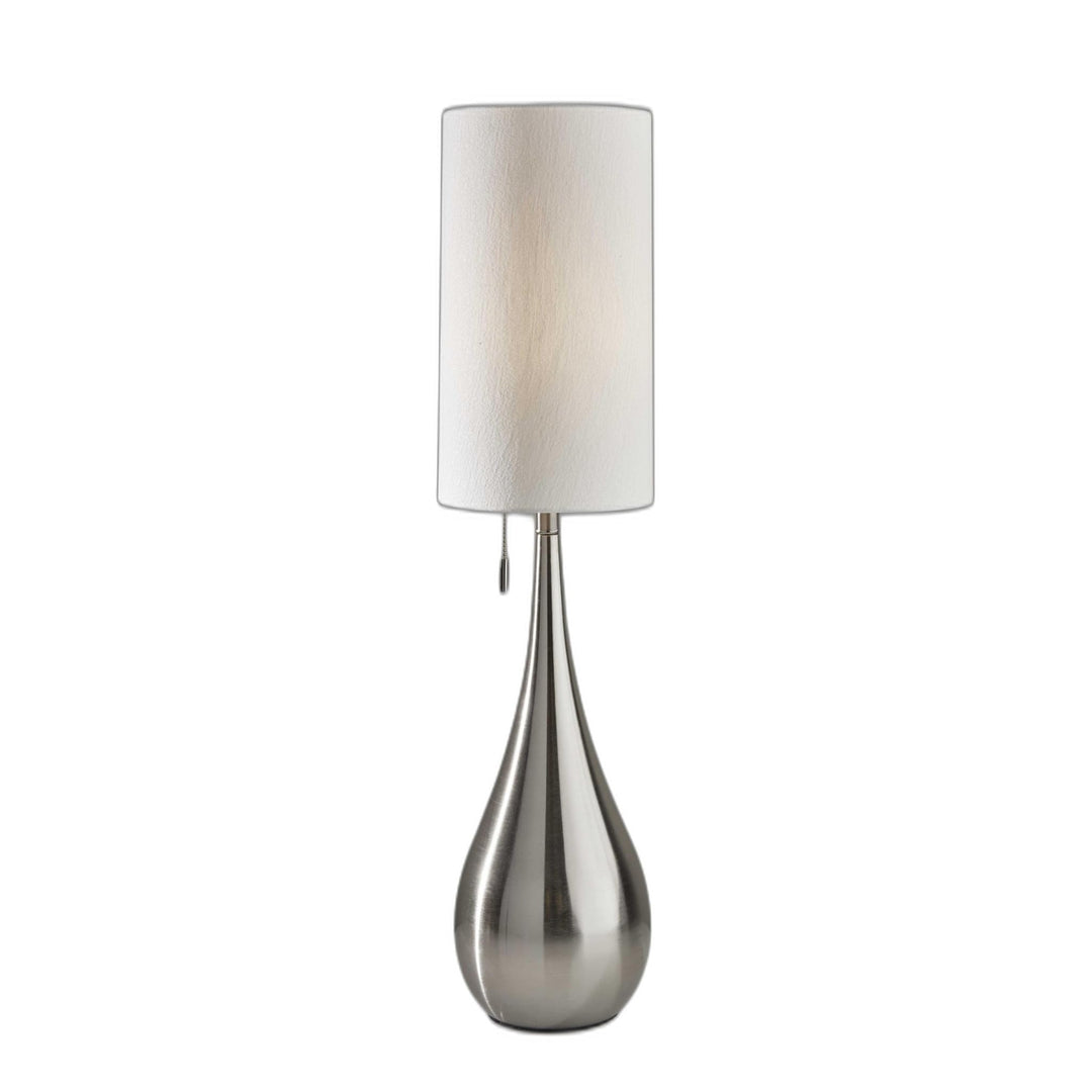 Brushed Steel Metal Teardrop Table Lamp 9 X 34.5 Silver Modern Contemporary - Diamond Home USA