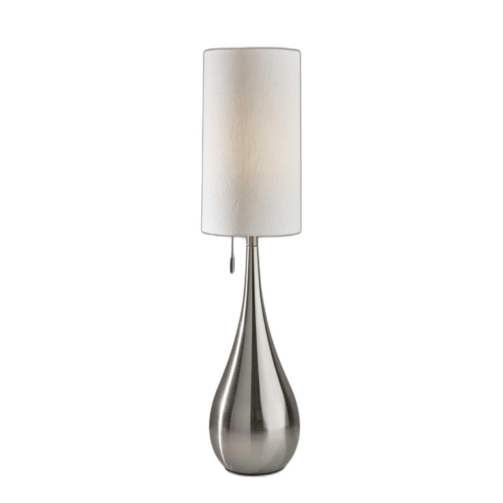 Brushed Steel Metal Teardrop Table Lamp 9 X 34.5 Silver Modern Contemporary - Diamond Home USA