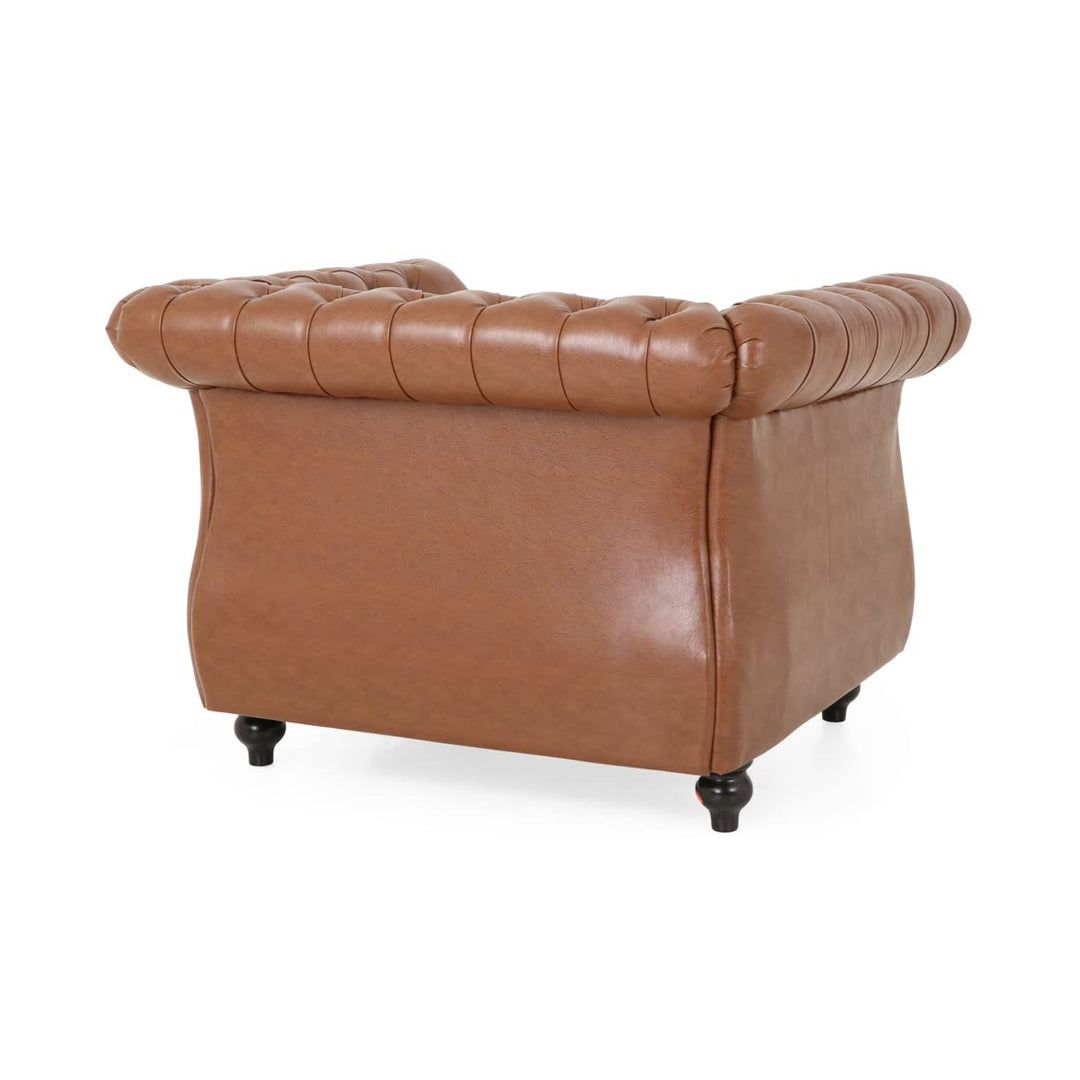 Christopher Knight Home Lucine Traditional Chesterfield Club Chair Cognac - Diamond Home USA