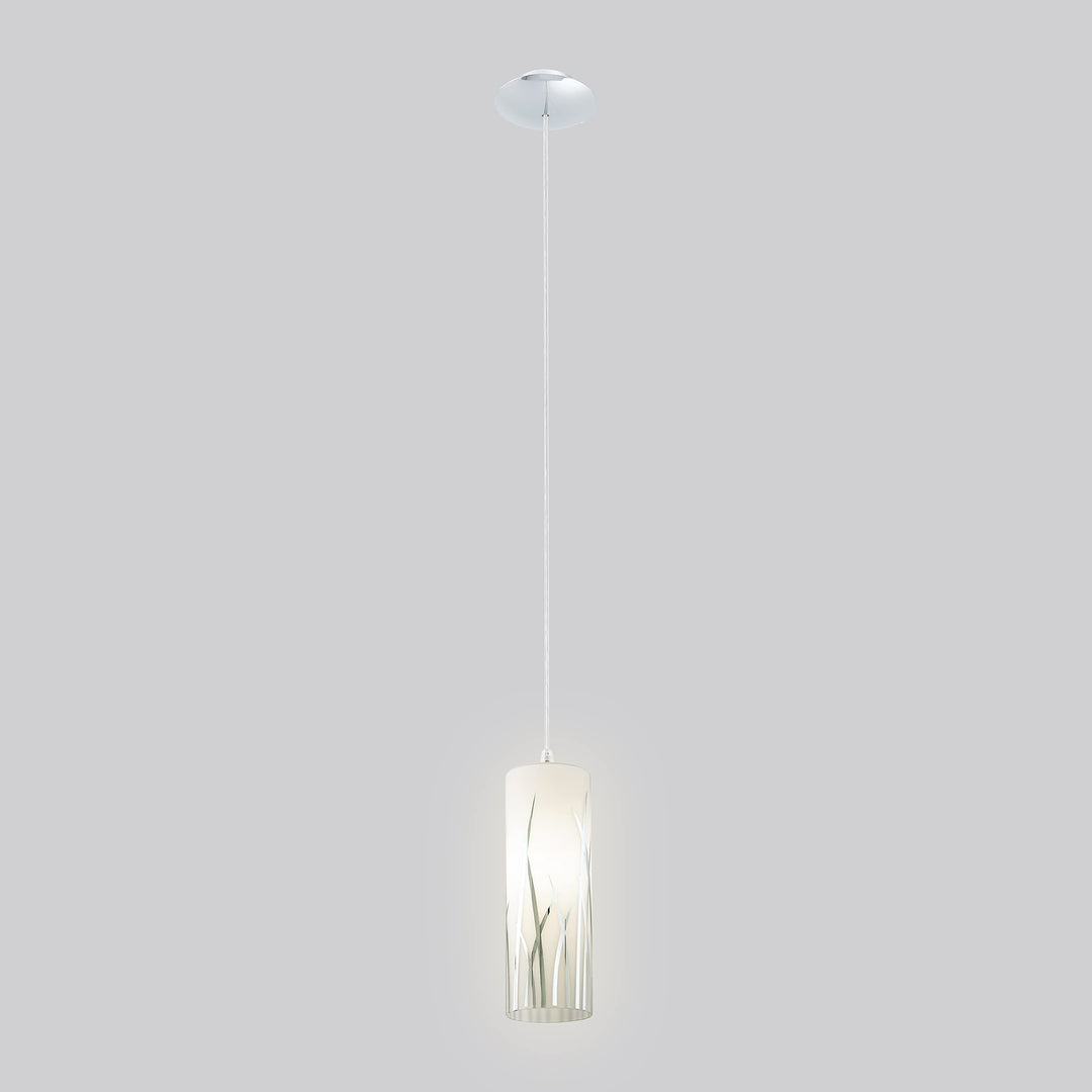 EGLO 92739A Rivato 1 Pendant Hanging Adjustable Lighting Fixture with Glass - Diamond Home USA