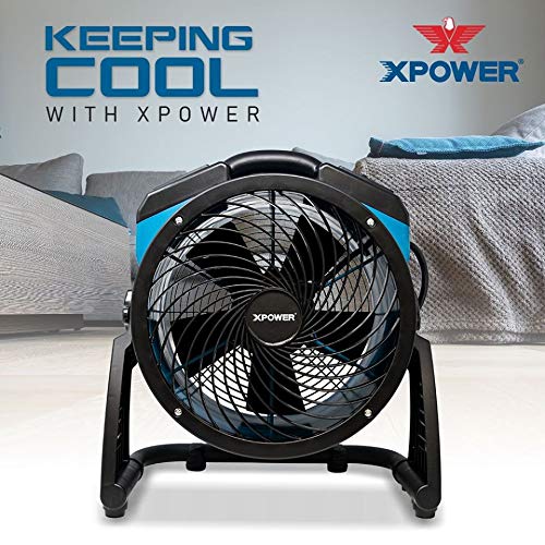 XPOWER P-21AR 11" Diameter Industrial High Velocity Axial Air Mover/Carpet