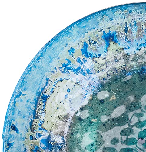 Certified International Radiance Teal 2-Piece Melamine Platter Set Multicolored - Diamond Home USA