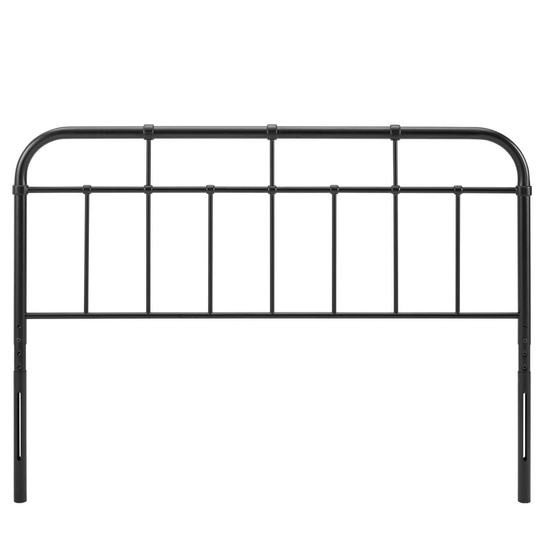 Modway Alessia Modern Farmhouse Metal Full Headboard in Black - Diamond Home USA