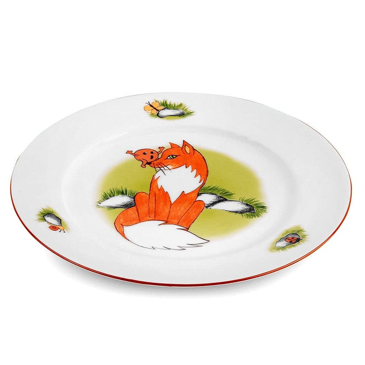 The Bun Porcelain Kids Dinnerware Set of 3 White Round 4 Piece Dishwasher Safe - Diamond Home USA