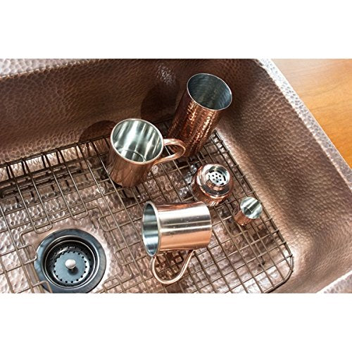 Rohe Copper Kitchen Sink Bottom Grid - brown - Diamond Home USA