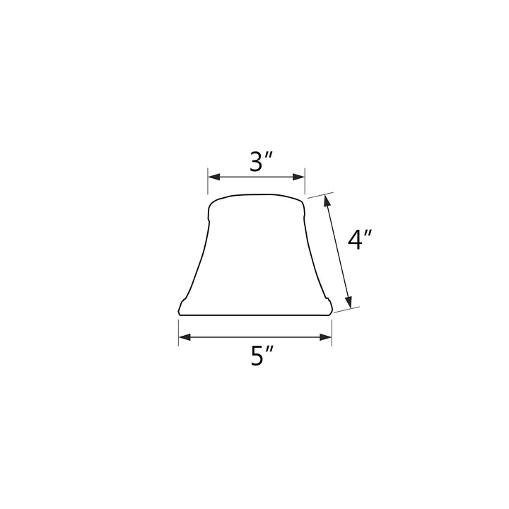 Aspen Creative 30275-2 5" Bottom Width Transitional Design Small Bell Shape - Diamond Home USA