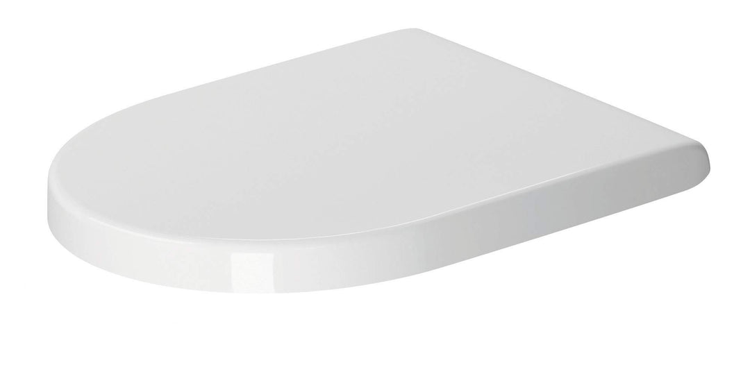 Duravit 006381 Starck 3 Elongated Closed-Front Toilet Seat - White - Diamond Home USA