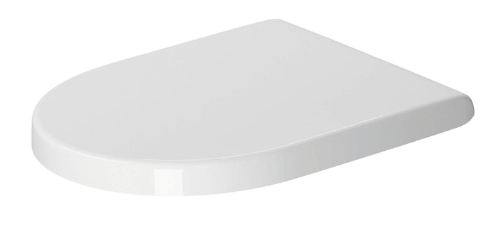 Duravit 006381 Starck 3 Elongated Closed-Front Toilet Seat - White - Diamond Home USA