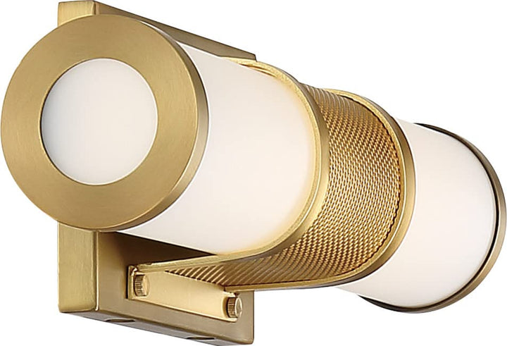 Nuvo 62/1601 Caper LED Vanity Brushed Brass with Frosted Lens Gold - Diamond Home USA