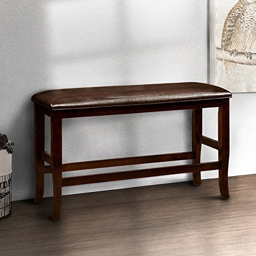 Bench Clemmine Espresso Contemporary Counter Height Dining Bench - 26 in High