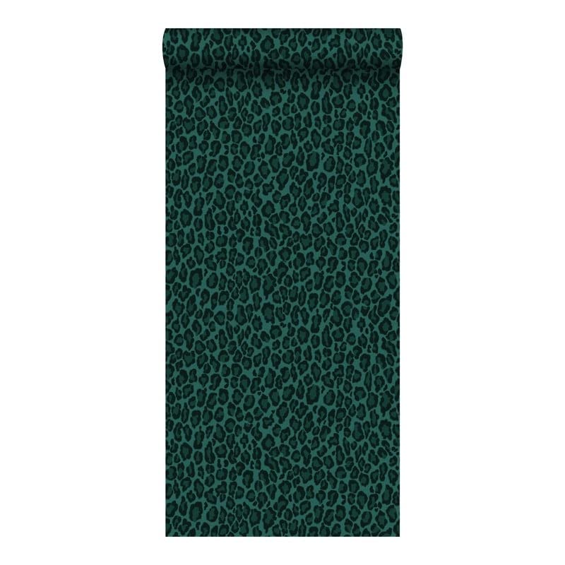 Green Leopard Skin Wallpaper 20.9 X Animal Print Wildlife Washable - Diamond Home USA