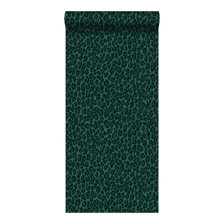 Green Leopard Skin Wallpaper 20.9 X Animal Print Wildlife Washable - Diamond Home USA
