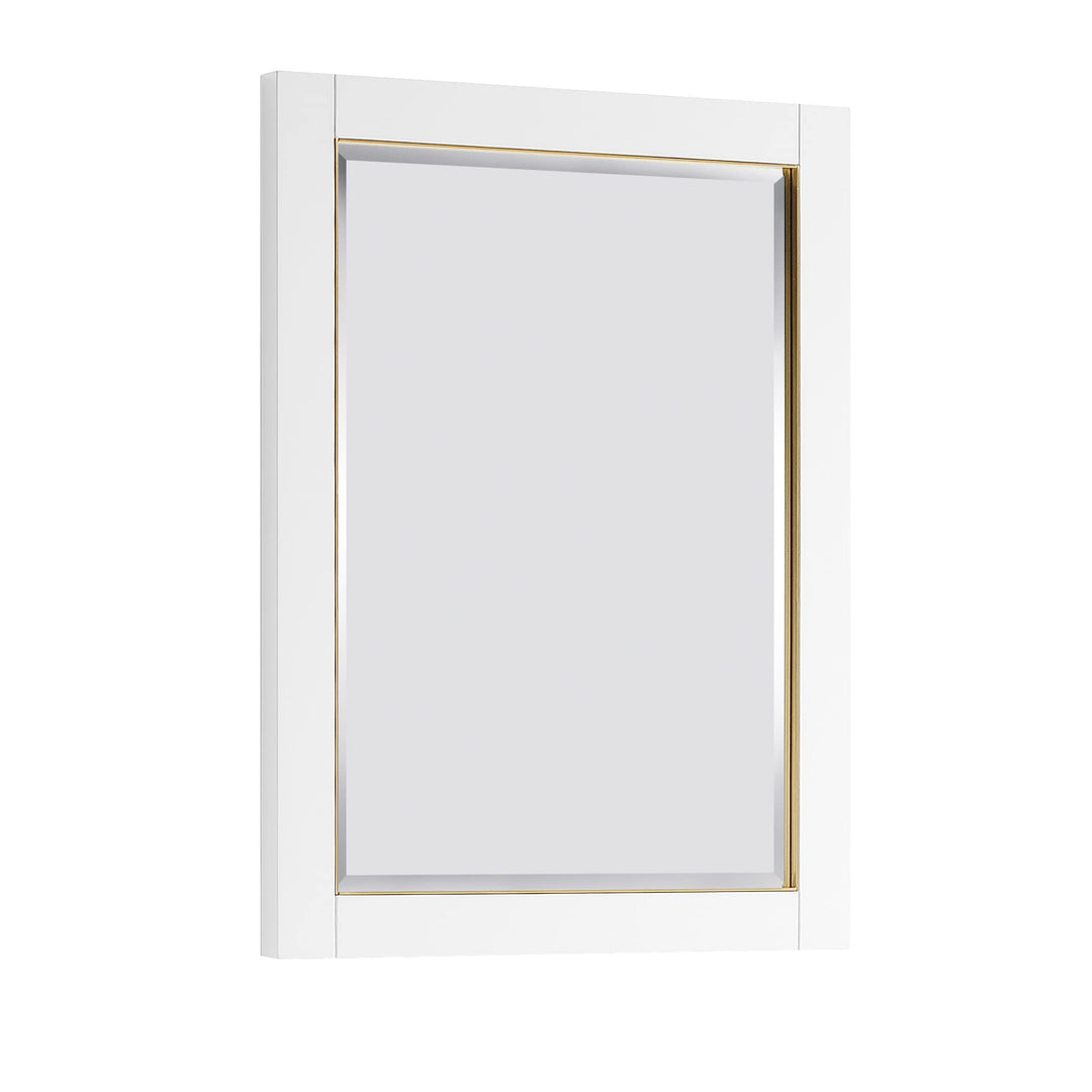 AVANITY Mason 24 in. Wall Mounted Mirror with Matte Gold Trim - 24" W x 32" H Navy Blue - Diamond Home USA