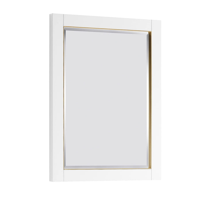 AVANITY Mason 24 in. Wall Mounted Mirror with Matte Gold Trim - 24" W x 32" H Navy Blue - Diamond Home USA