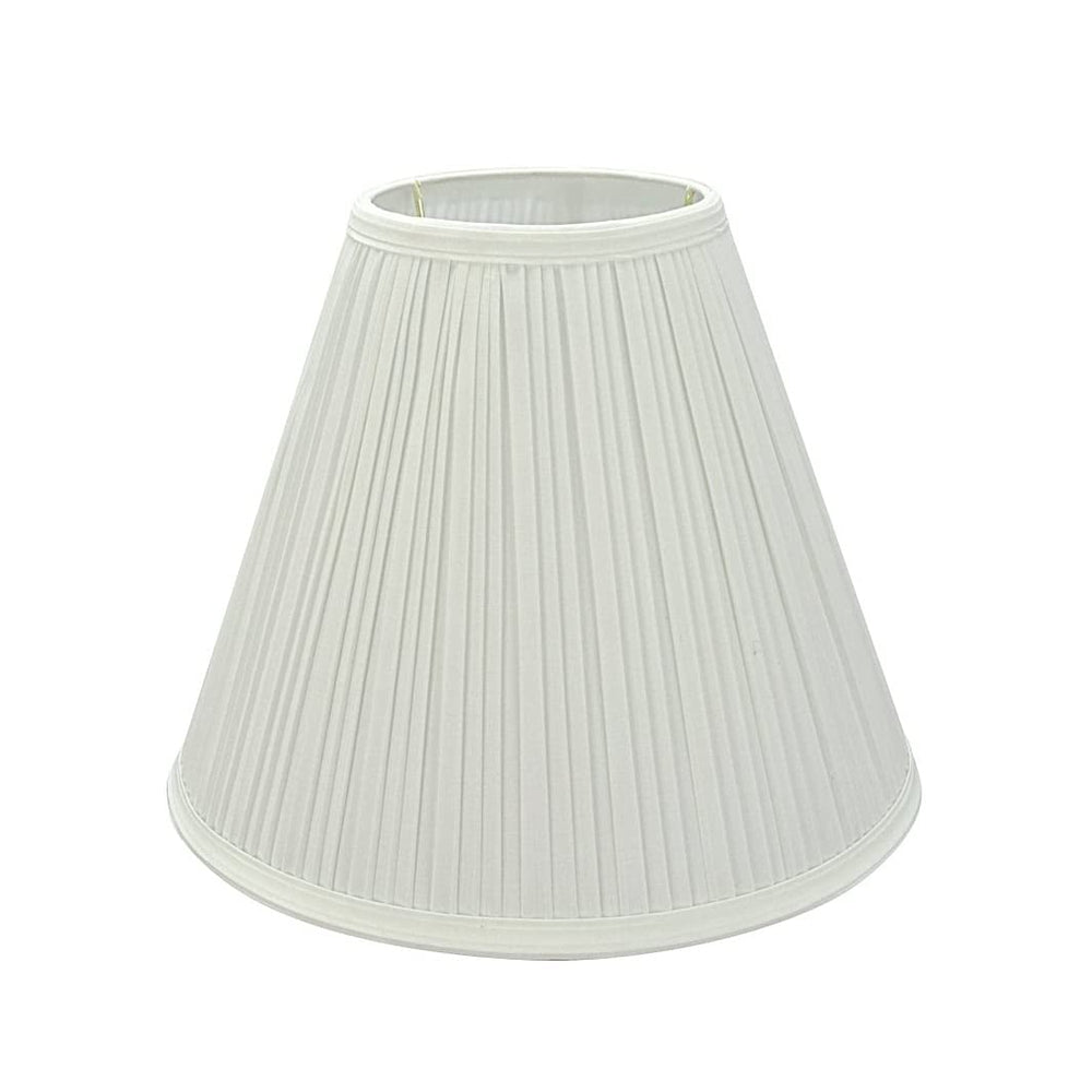 Off White Pleated Empire Shape Uno Construction Lamp Shade (5"x11-1/2"x9-1/2") - Diamond Home USA
