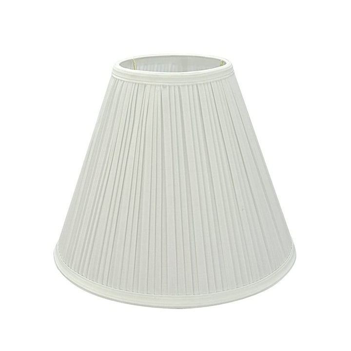 Off White Pleated Empire Shape Uno Construction Lamp Shade (5"x11-1/2"x9-1/2") - Diamond Home USA