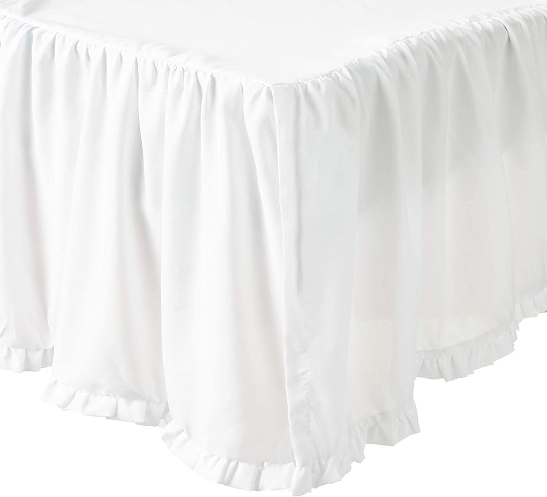 Greenland Home Sasha Bed Skirt White Twin