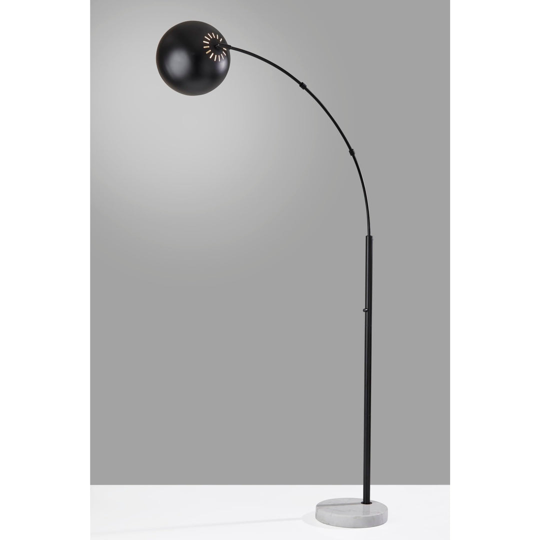 Adesso 5170-01 Astoria Arc Lamp 78 in. 100W Type A Bulb (Not Included) Black - Diamond Home USA