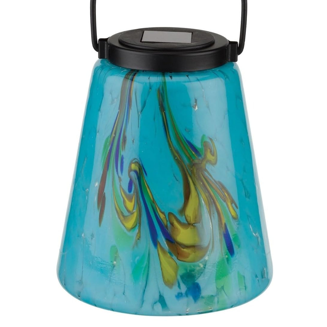 Solar Lantern Blue Glass