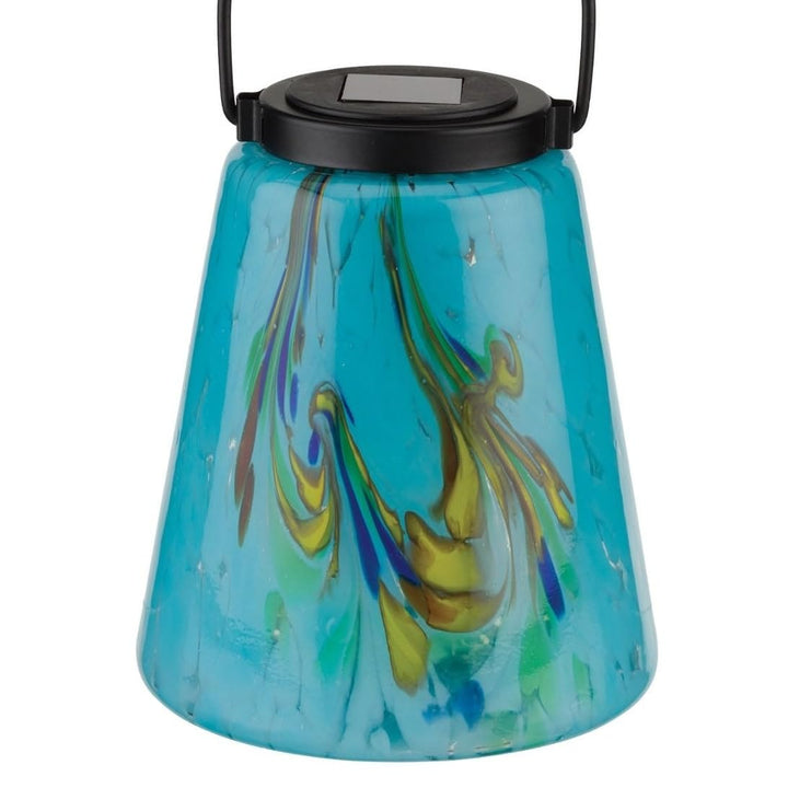 Solar Lantern Blue Glass