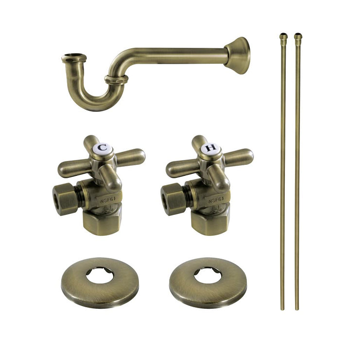 Kingston Brass KPK103P Trimscape Plumbing Supply Kit Combo Antique Brass