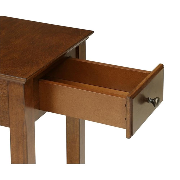 Acme Bertie 1-Drawer Wooden End Table with Bottom Shelf in