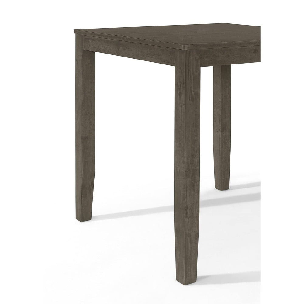 Simple Rustic Square Counter Height Dining Table Grey Rubberwood Natural Finish - Diamond Home USA